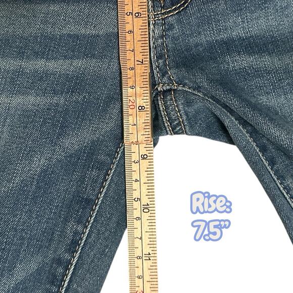 American Eagle Jeans Women's Size 2 Artist Crop Super Stretch Denim Medium Wash - Picture 8 of 9